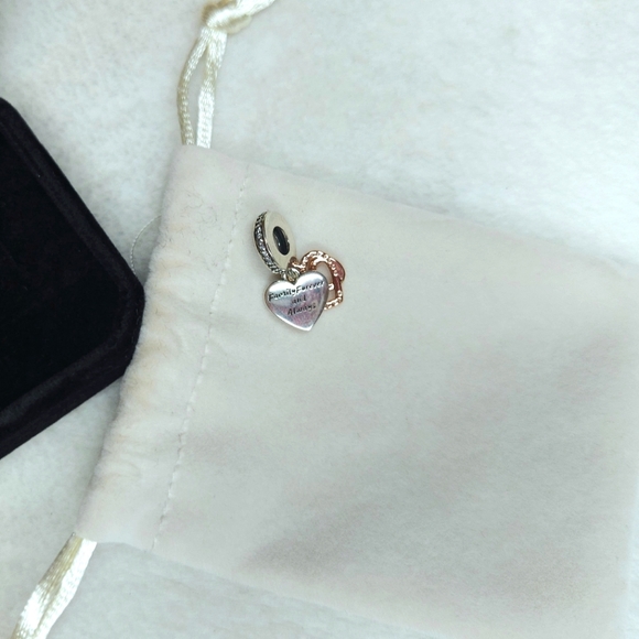 Genuine S925 Sterling Silver Sparkle Infinity Heart Pandora Moments Style Charm - Picture 10 of 16